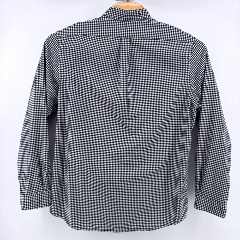 Ralph Lauren Button Long Sleeve Shirt XL Black White Gingham Classic Flesh Pony - Picture 3 of 7